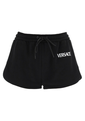 Versace Sporty Shorts With Logo Embroidery