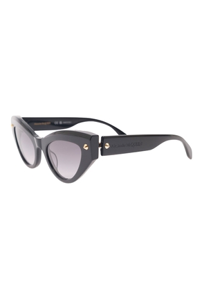 Alexander Mcqueen Eyewear Spike Studs Cat-Eye Black Sunglasses With Studs In Plastic Woman