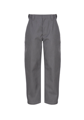 Bottega Veneta Tapered Trousers In Bonded Wool And Cotton