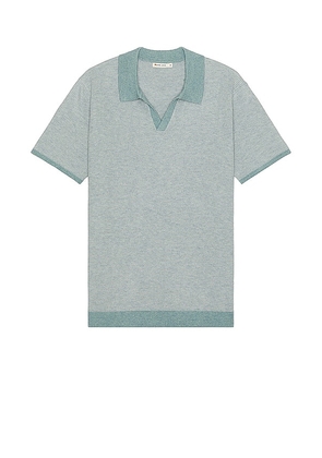 Marine Layer Liam Sweater Polo in Mint. Size S, XL/1X.
