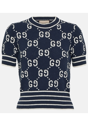 Gucci GG jacquard cotton-blend top
