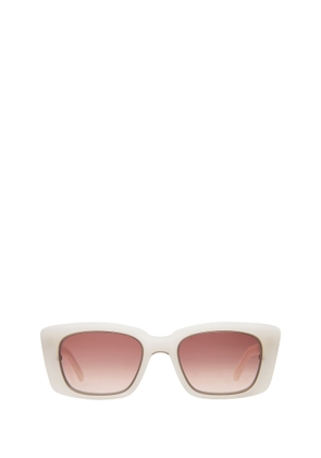 Mr. Leight Carman S Porcelain-Matte 12K White Gold Sunglasses