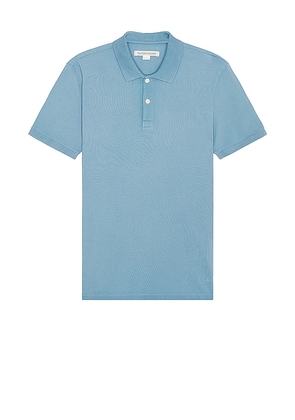 OUTERKNOWN Palms Pique Polo in Blue. Size S, XL/1X.