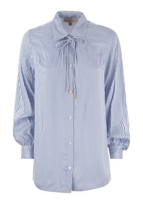 Michael Kors Striped Viscose Shirt With Front Fastening