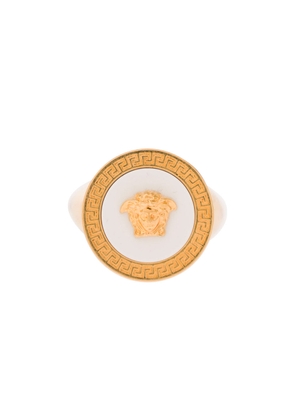 Versace Gold-Colored Ring With Medusa Detail And Greca Motif In Metal Man