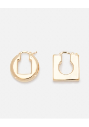 Jacquemus Les Boucles Rond Carre Brass Earrings