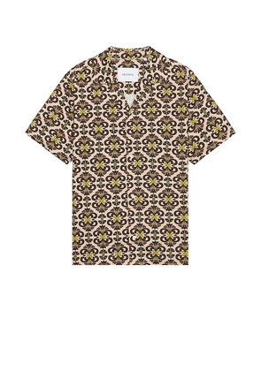 Les Deux Hendrix Shirt in Brown. Size M, S, XL/1X.