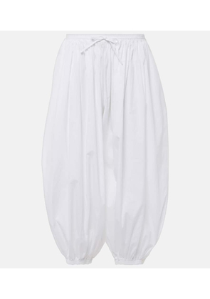 Alaïa Pleated cotton poplin wide-leg pants