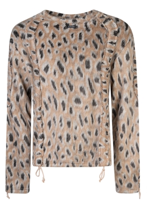 Bluemarble Furry Leopard Sweater
