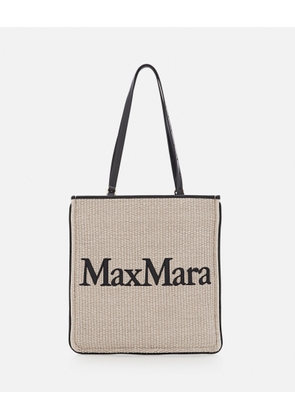 Max Mara Raffia Easybag Shopping Bag