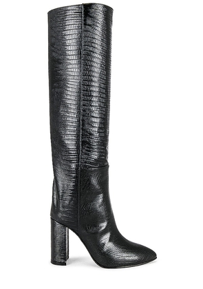 TORAL Tall Leather Boot in Black. Size 39, 40.