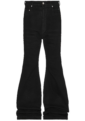 DRKSHDW by Rick Owens Bolan Bootcut in Black - Black. Size 34 (also in 32).