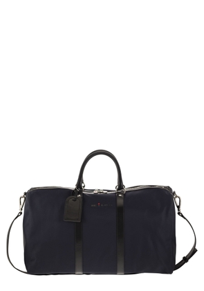 Kiton Nylon Weekend Bag With Leather Details