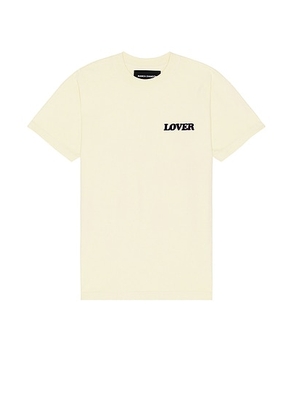 Bianca Chandon Lover Side Logo Shirt in Light Khaki - Taupe. Size L (also in M, S).