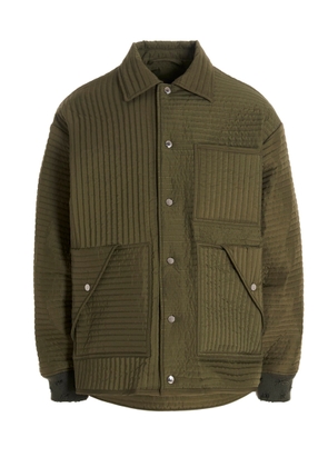 Khrisjoy Chore Quilted Stripes Down Jacket
