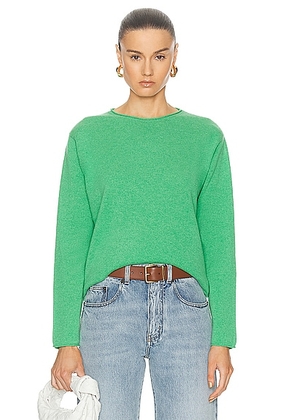 The Elder Statesman Tranquility Roll Crew Sweater in Midori - Green. Size S (also in XS).