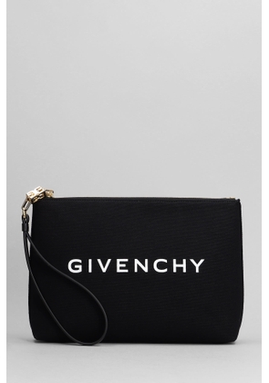 Givenchy Travel Pouch Clutch In Black Cotton