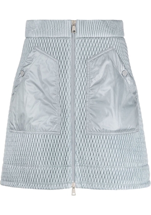 Moncler quilted A-line skirt - Blue