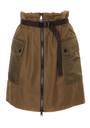 Moncler High Waist Zipped Cargo Mini Skirt