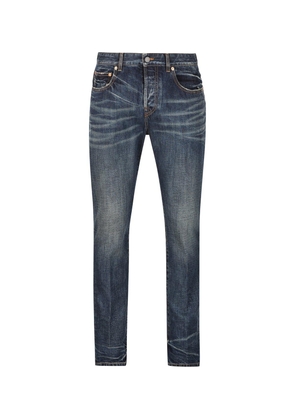 Valentino Logo Patch Mid-Rise Jeans