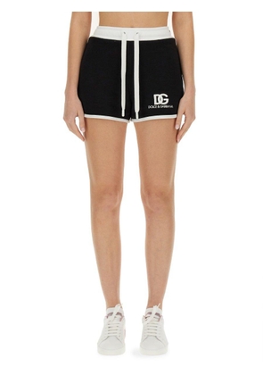 Dolce & Gabbana Dg Logo Embroidered Jersey Shorts