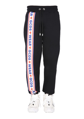 Gcds Jogging Pants With Cute Tape Logo Band