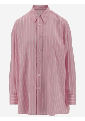 Bottega Veneta Silk Shirt With Striped Pattern