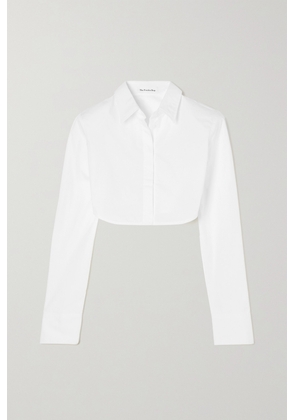The Frankie Shop - Uma Cropped Cotton-poplin Shirt - White - x small,small,medium,large