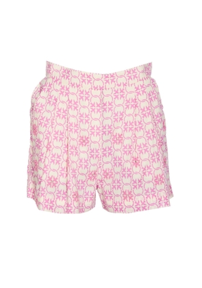 Pinko Allover Logo Printed Embellished Shorts