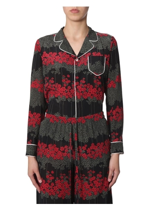 Red Valentino Shirt With Dreaming Peony Print
