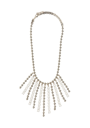 Alessandra Rich Crystal And Chain Necklace With Bangs