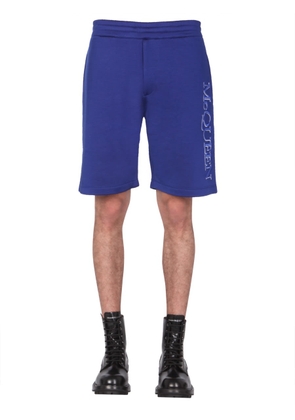 Alexander Mcqueen Shorts With Embroidered Logo