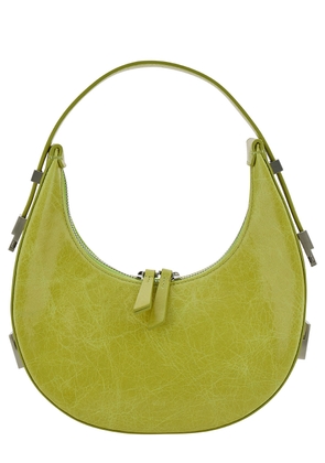 Osoi Toni Mini Yellow Shoulder Bag With Engraved Logo In Leather Woman
