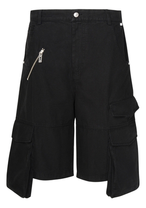 Gcds Black Cotton Bermuda Shorts