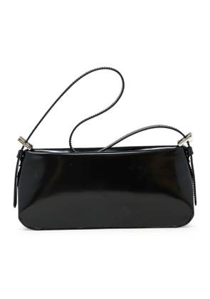 By Far Dulce Black Semi Patent Leather Handbag
