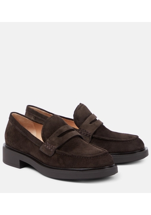 Gianvito Rossi Harris suede penny loafers