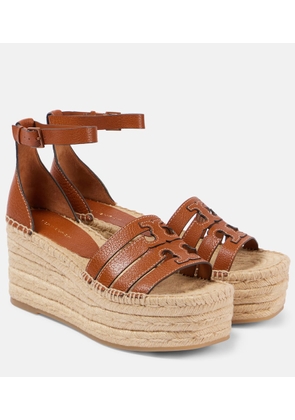 Tory Burch Ines leather espadrille wedges