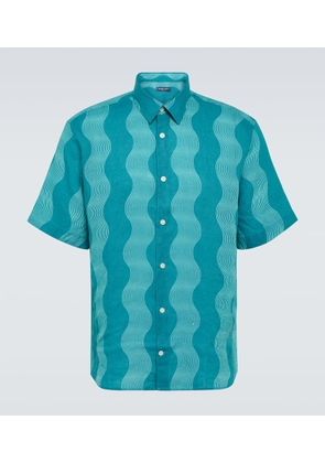 Frescobol Carioca Striped linen bowling shirt