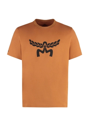 Mcm Laurel Logo Printed Crewneck T-Shirt