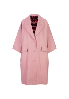 Gianluca Capannolo Pink Wool Midi Coat