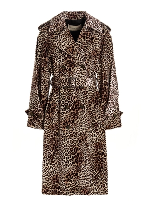 Alexandre Vauthier Leopard Velvet Trench Coat