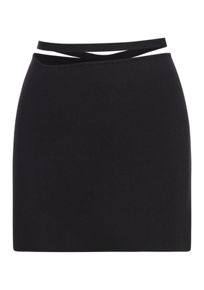 Andreādamo Stretch Knit Mini Skirt With Cut-Out Bel