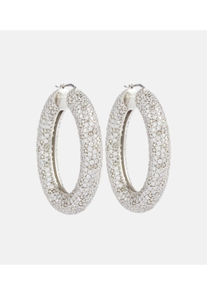 Jil Sander Crystal-embellished hoop earrings