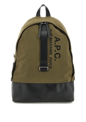 A.p.c. Leather And Canvas Backpack