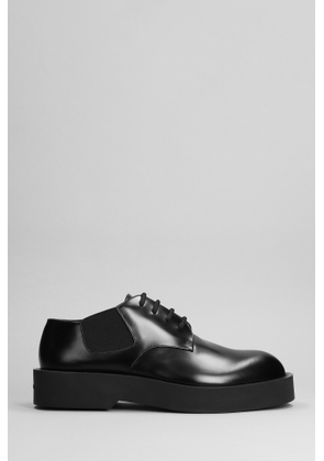 Jil Sander Lace Up Shoes In Black Leather