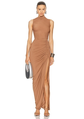 RICK OWENS LILIES Svita Gown in Nude - Nude. Size 42 (also in 44).