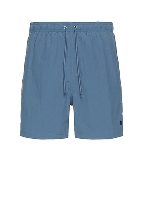 Norse Projects Hauge Recycled Nylon Swimmers Short in Fog Blue - Blue. Size L (also in M, S, XL/1X).
