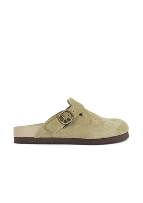 Needles Leather Clog Sandal in Taupe - Army. Size 10 (also in 11, 9).