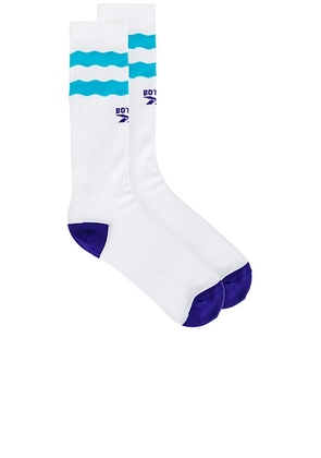 BOTTER x Reebok Socks in Aqua Blue - White. Size M-L (also in ).