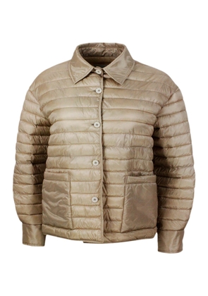 Antonelli Lightweight 100G Padded Jacket With Shirt Collar, Button Closure And Patch Pockets